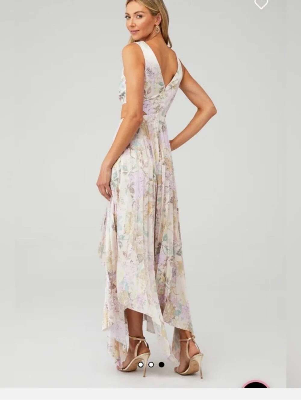 Significant Other Pleated Cutout Sleeveless Dress Size 8